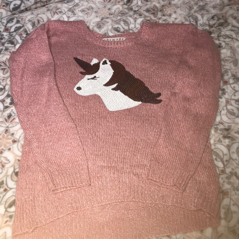 Pink Republic Knitting Sweater Size L 14 NWOT🦄